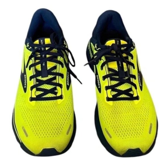 Brooks Mens Adrenaline GTS 22 Running Shoes Size 9.5 Medium D Yellow & Blue - Picture 2 of 8